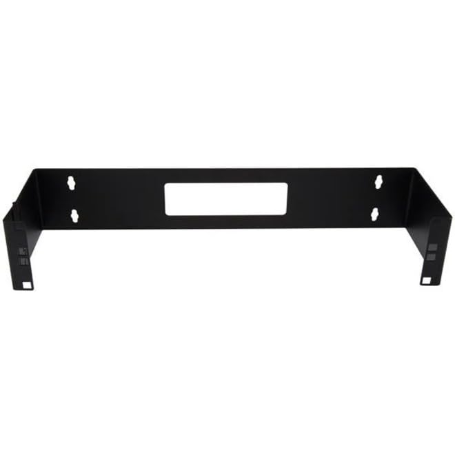 StarTech.com 2U Hinged Wall Mount Patch Panel Bracket - 6 inch Deep - 19" Patch Panel Swing Rack for Shallow Network Equipment- 22lbs (WALLMOUNTH2), Black