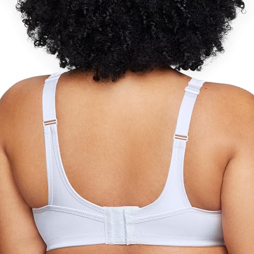 Full Figure Plus Size No-Bounce Camisole Sports Bra Wirefree #1066 White