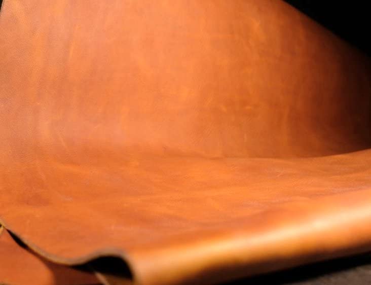 The Tannery Finished Full Grain Buffalo Genuine Leather Hides Crafts | Home Decor Leather Crafts Tooling Sewing Hobby Workshop Crafting Leather Hides Bourbon Brown 12x12