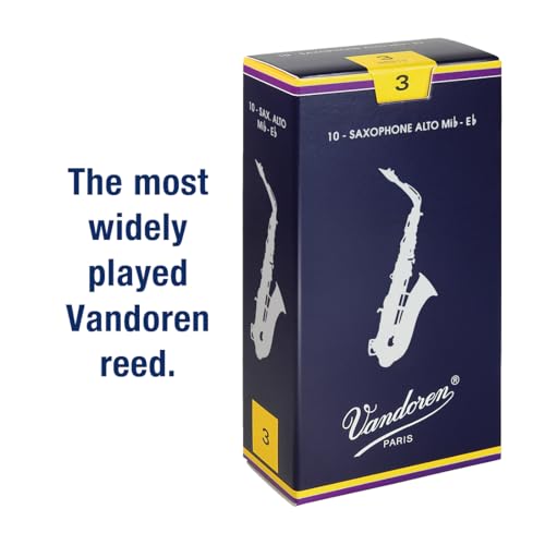 Vandoren SR213 Alto Sax Traditional Reeds Strength 3; Box of 10