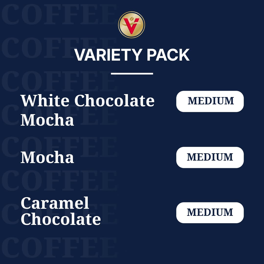 Victor Allen's Coffee Mocha Variety Pack (White Chocolate, Mocha, Chocolate Caramel), 32 Count, Single Serve Coffee Pods for Keurig K-Cup Brewers