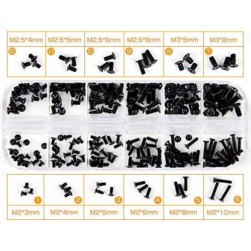 Akuoly Laptop Screw Set Notebook M2 M2.5 M3 Replacement Screw Kit 240 Pieces for Dell Samsung IBM HP Sony Toshiba Gateway Acer Lenovo Laptops