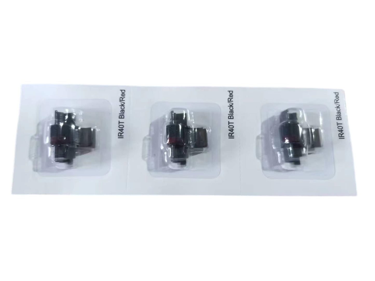 BIGGER Compatible Calculator Ink Ribbon Replacement for IR-40T CP13 MP-12D PR42 Used with Casio HR-100TM HR-150TM HR-170RC, Sharp EL-1750V EL-1801V, Individually Sealed, Black/Red, 3 Pack