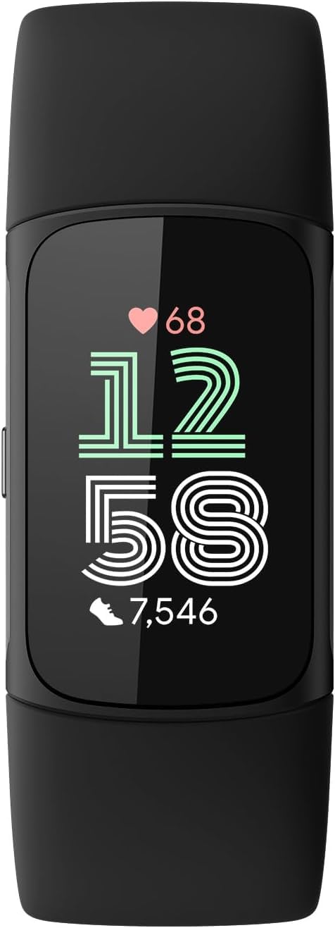 Fitbit Charge 6 Activity Tracker Heart Rate Monitoring, 7-Day Battery, Integrated Google Apps, Maps & Wallet, in-Depth Health Insights, Activity & Sleep Analysis, S & L Bands Included, Obsidian/Black