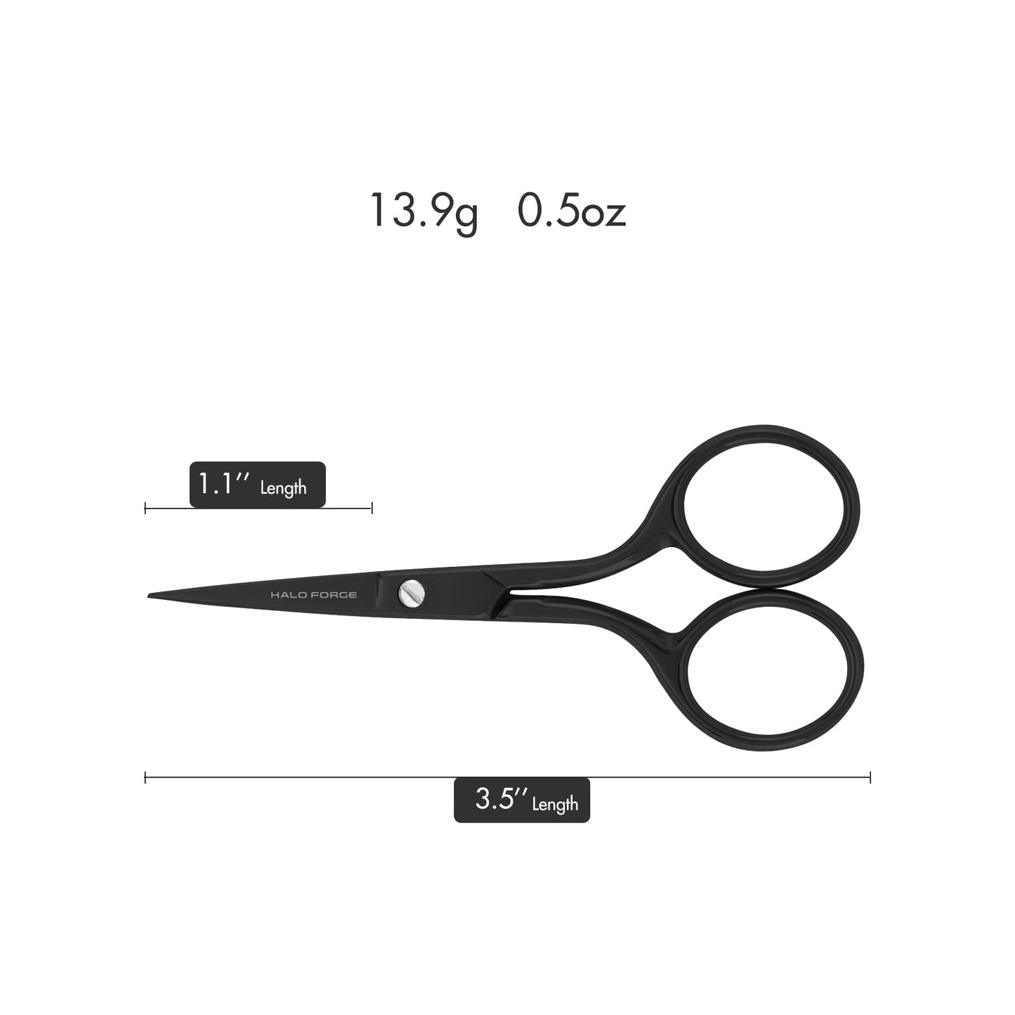 Small Embroidery Scissors: Small Sharp Scissors, Little Straight Stainless Steel Pointed Tip Precision Cutting Details Thread Yarn for Quilting Knitting Cross Stitch, 3.5 Inch Black