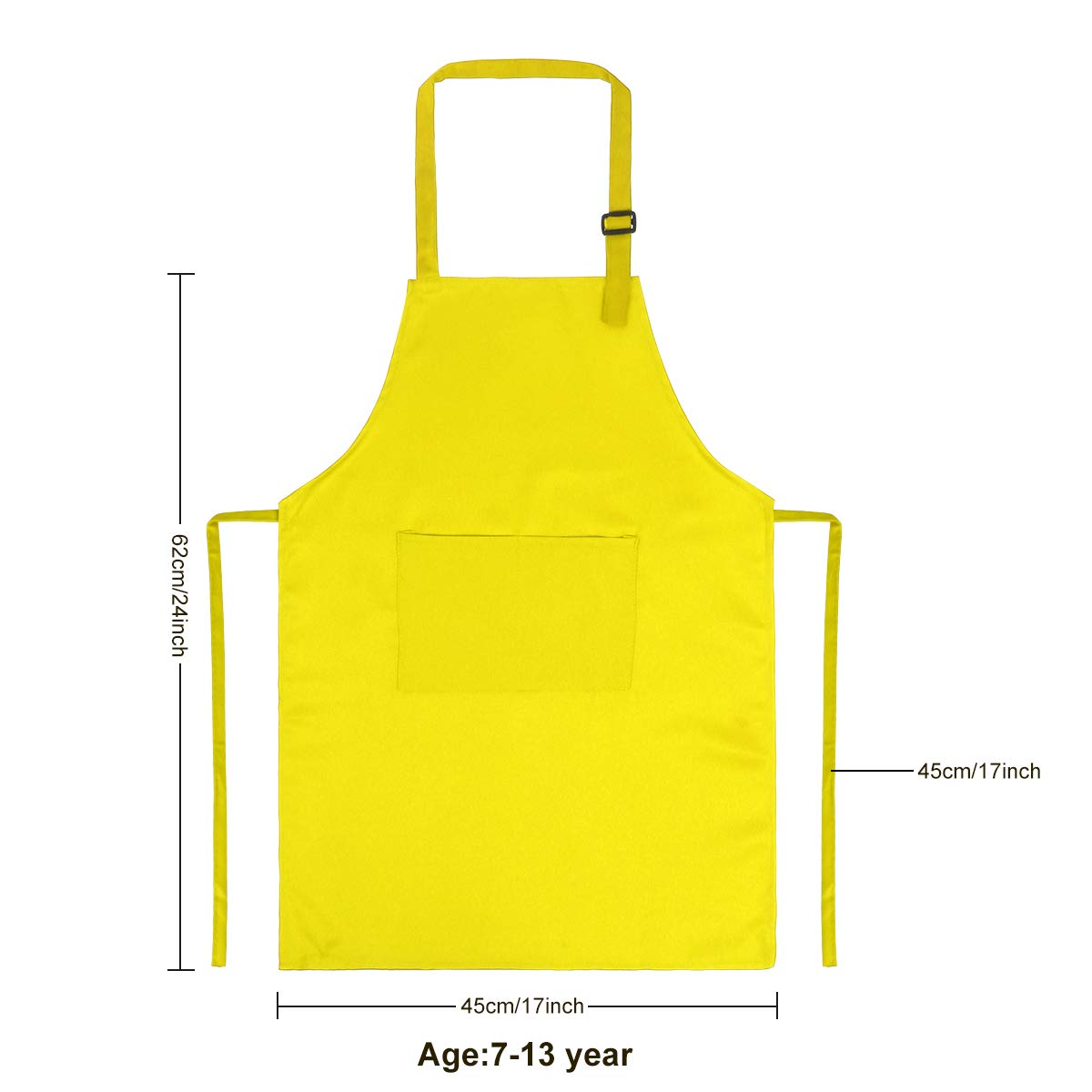 yarachel Kids Apron and Chef Hat Set - 8 Pieces Waterproof and Adjustable Child Aprons with Pockets Kitchen Bib Aprons for Boys and Girls Kitchen Cooking Baking Painting (Medium, Color 2)