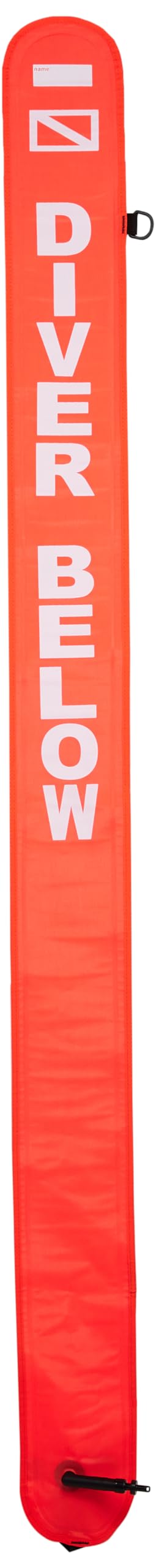 Scuba Choice 6ft Surface Marker Buoy (SMB) High-Visibility Dive Signal Tube, Durable Nylon TPU, Compact & BCD-Compatible, Easy Oral Inflator for Diving, Freediving & Underwater Safety – Orange