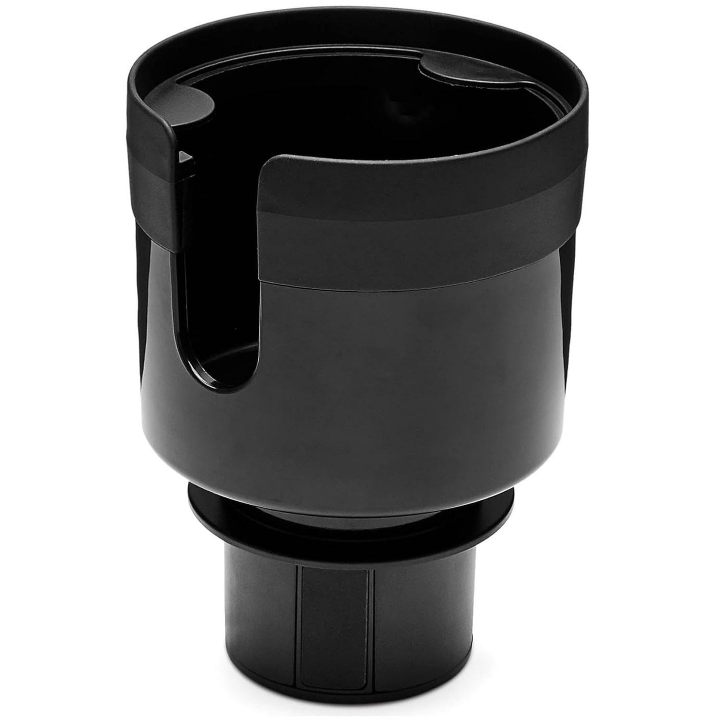 Amazon Basics Car Cup Holder Expander with Adjustable Base, Fits Large Bottles 3.4 to 3.8 in Diameter, Securely Holds Yeti, Hydro Flask and More, Black