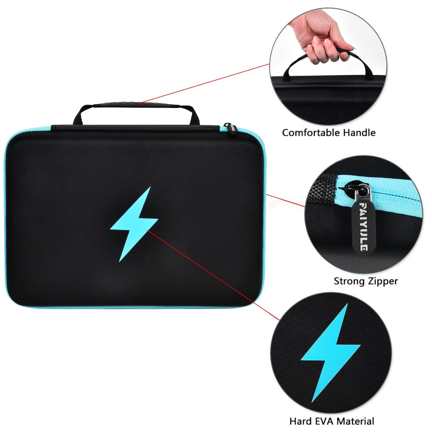 Battery Organizer Storage Case Box with Tester Checker, 220+ Batteries Holder Bag fits for AA AAA AAAA 9V C D Lithium 3V LR44 1.5V CR1632 CR2032 Home Garage Container