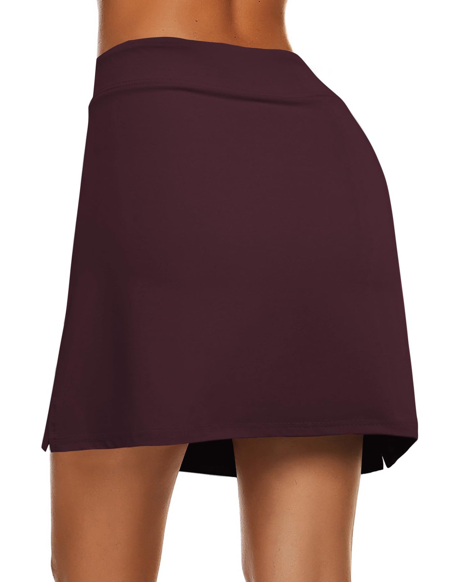 Ekouaer Sport Fitness Skorts with Underneath Lightweight Skirts for Women Workout Red S