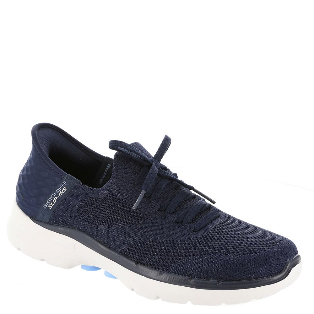 Skechers Women's Hands Free Slip-ins Go Walk 6-Lovely Day Sneaker, Navy/Blue, 9.5