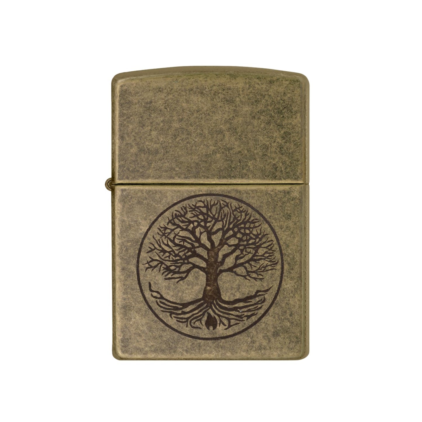 Zippo Tree of Life Pocket Lighter, Antique Brass, One Size (29149)