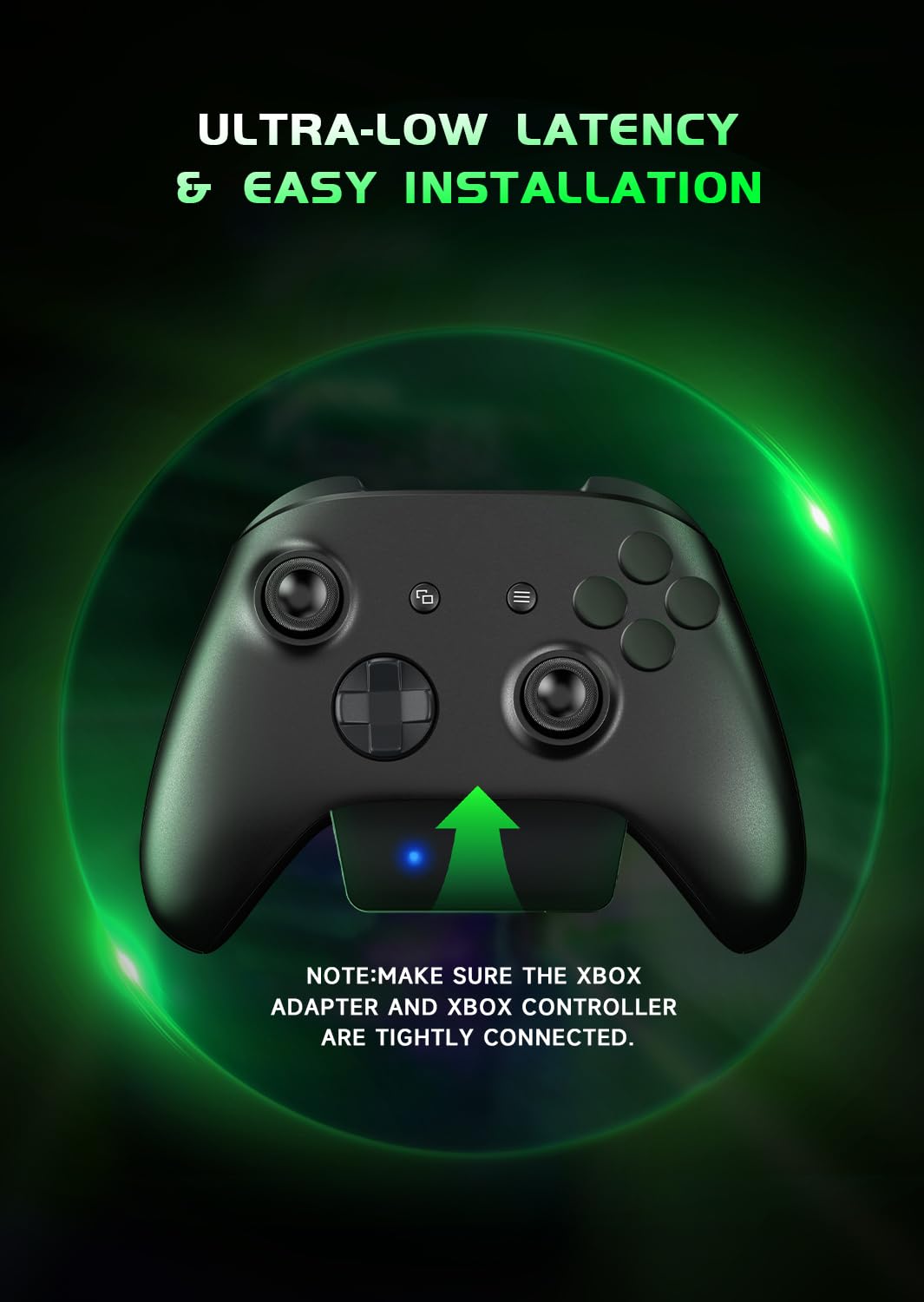 RYR Wireless Gaming Headset for Xbox Series X|S, Xbox One, PS5, PS4, Mac, Bluetooth 5.3, 3D Surround Sound, Rotatable Earmuffs, Gaming Headphones with Noise Canceling Microphones-Blackgreen