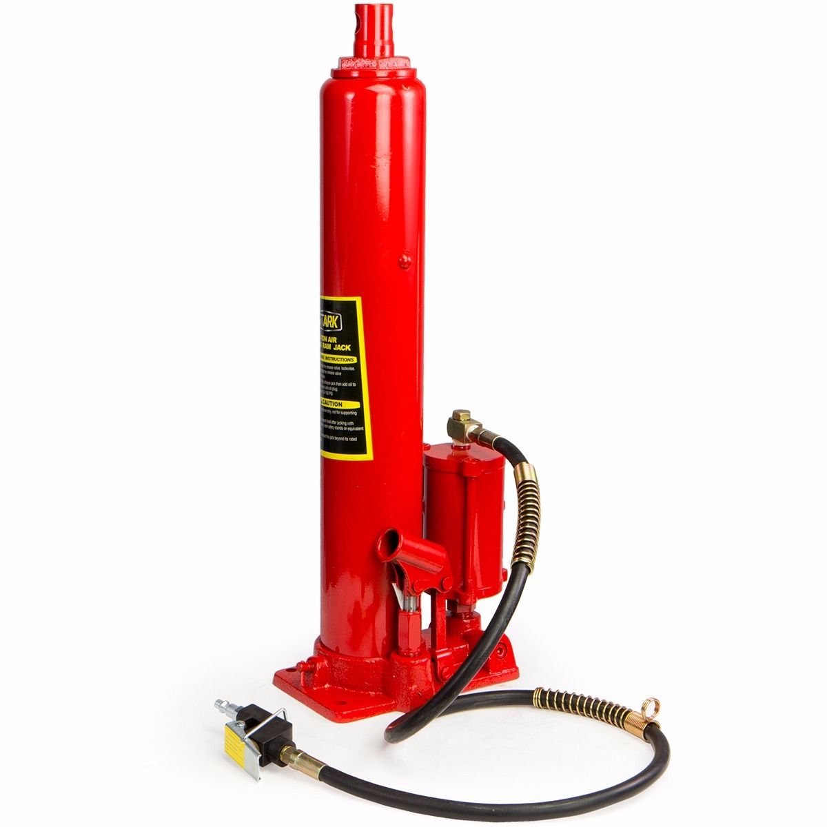 XtremepowerUS 8 Ton Air/Hydraulic Long Ram Jack Piston Ram 8-Ton Capacity Cherry Crane Shop Engine Hoist Lift For Truck- 8.0 Lbs, Red