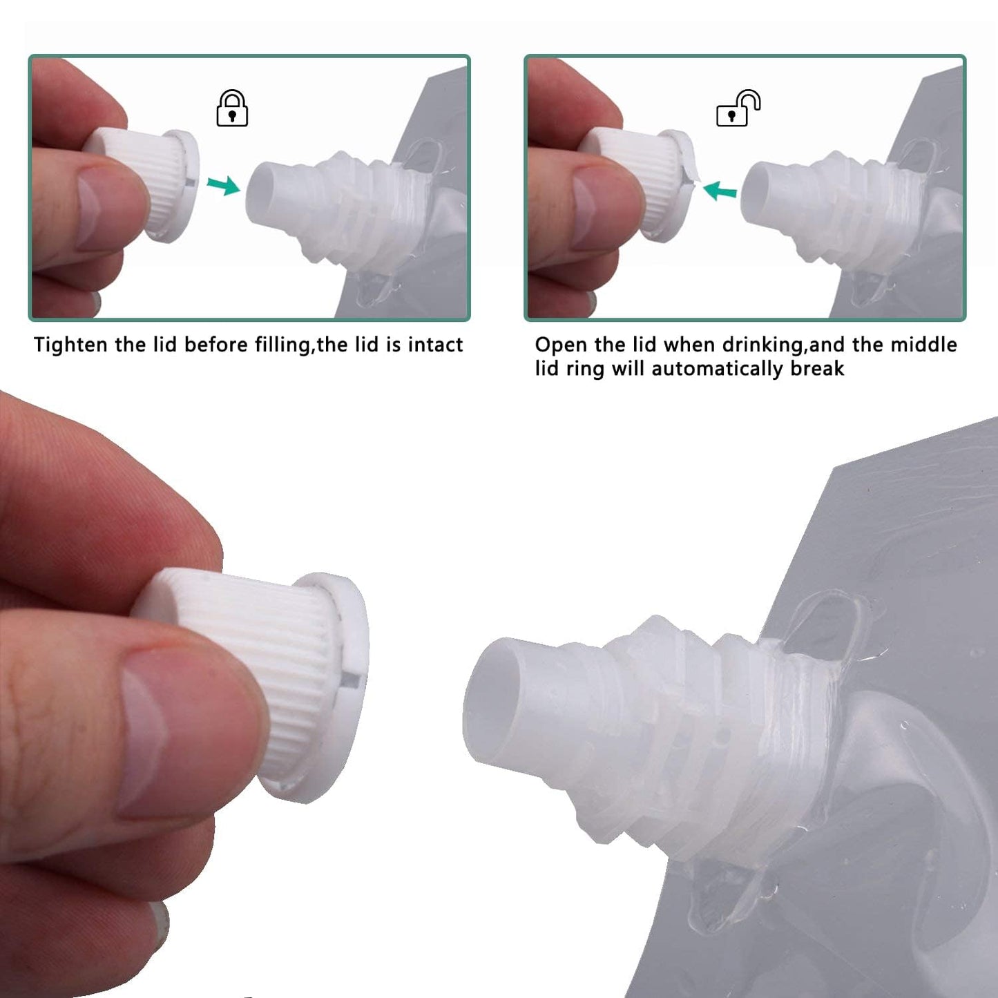 Cruise Liquor Flask Kit for Travel,Concealable and Reusable Rum Runner Alcohol Juice Travel Plastic Flasks Liquor Bags for Sneak Drink-4 x 32 oz + 3 x 16 oz + 3 x 8 oz +1 funnel