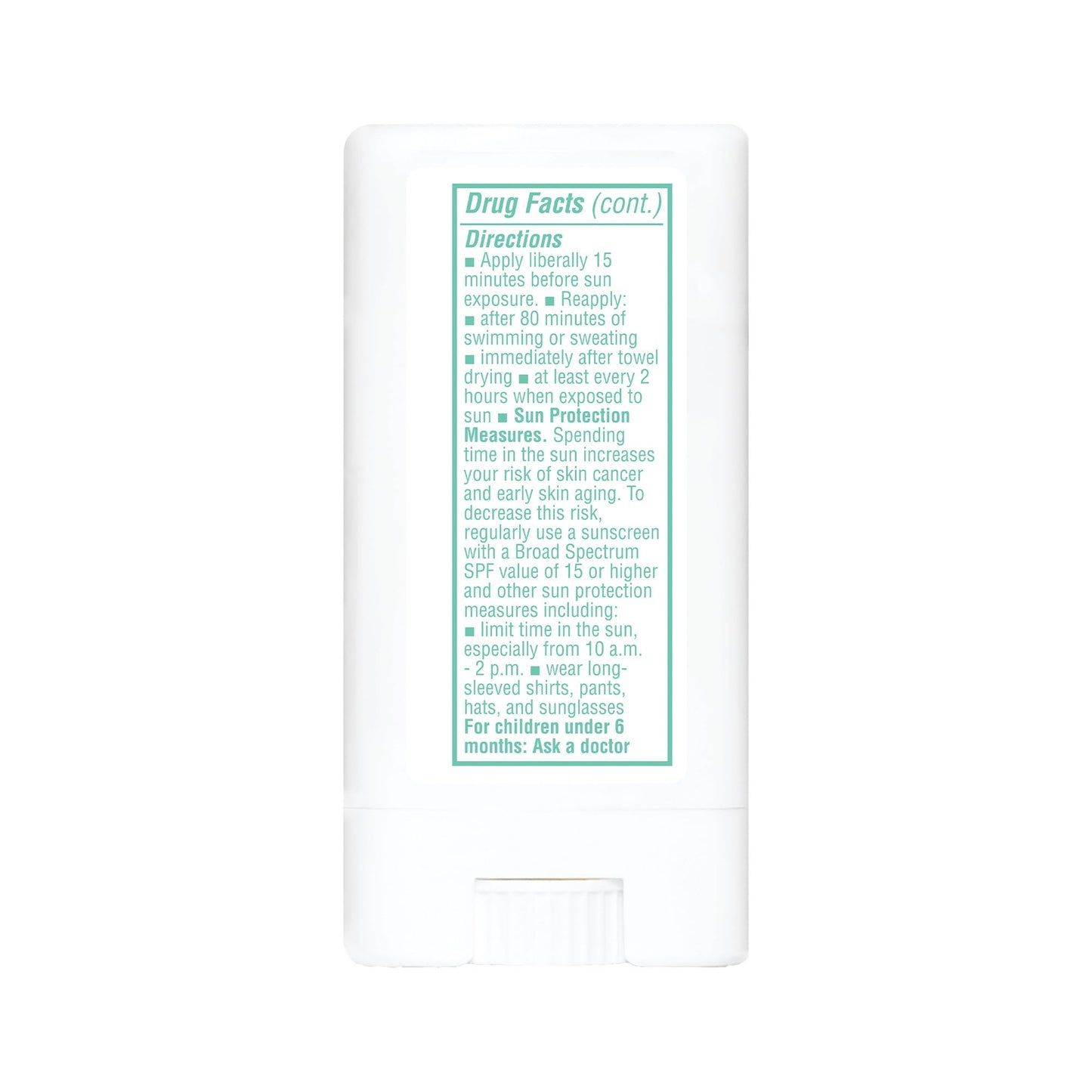 Thinksport Kids SPF 30 Mineral Sunscreen Stick, 0.64 Oz, Safe, Natural, Water Resistant Reef Safe Sunscreen for Children, Broad Spectrum UVA/UVB Sun Screen, Travel Stick for Sun Protection