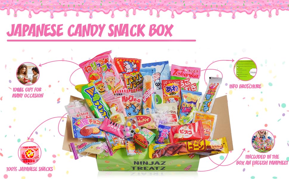 40 Japanese Candy Box 30 Japanese Snacks Plus 10 Japanese chocolate Flavors