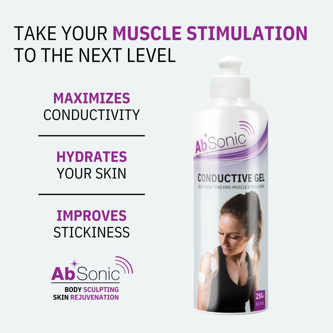 Absonic Conductive Gel for Electrodes: TENS Units, EMS, Muscle Stimulators - 8.5 oz - 1-Pack