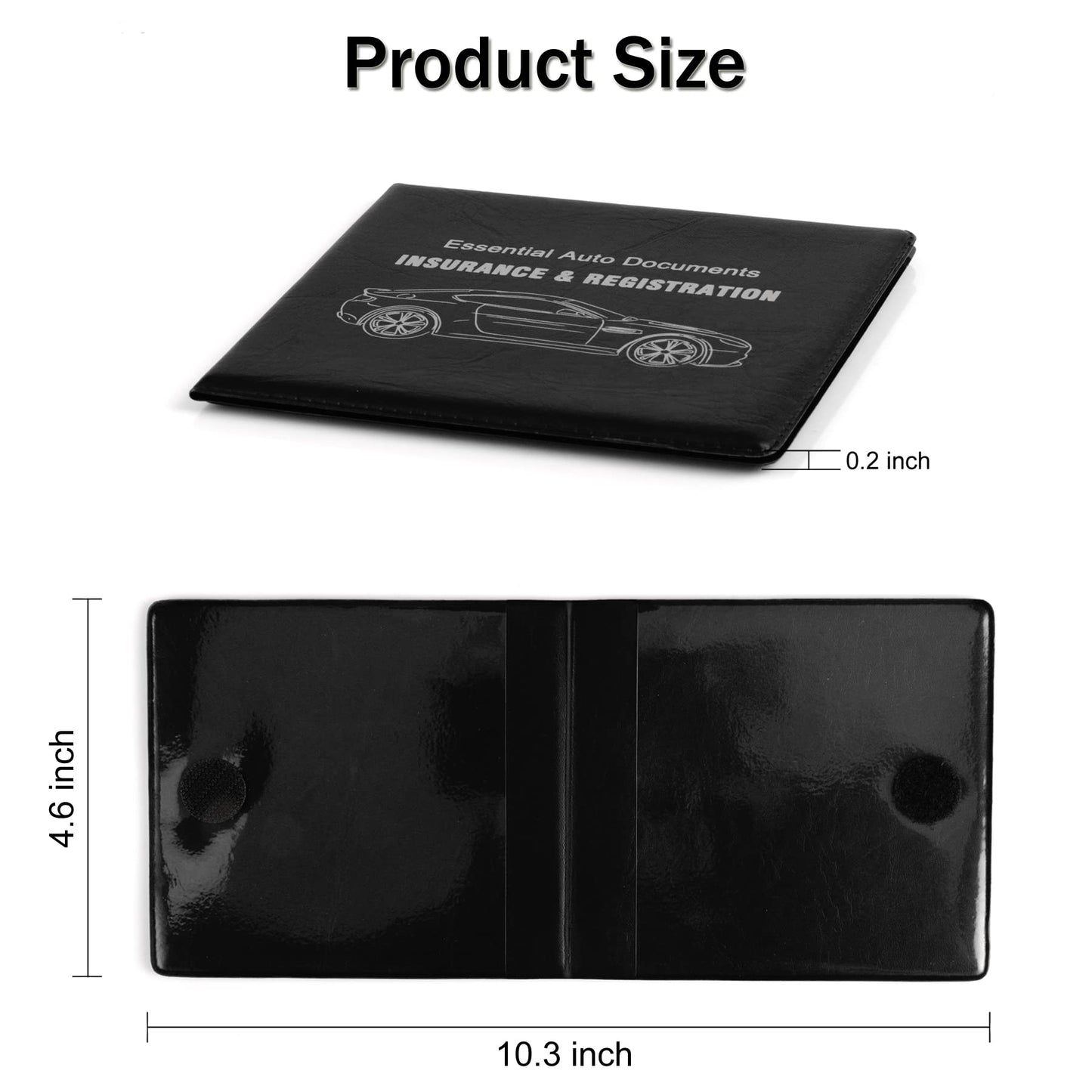 UYYE Car Registration and Insurance Card Holder, Vehicle Glove Box Car Organizer, Interior Car Accessories for Documents, Cards, License - 2 Pack