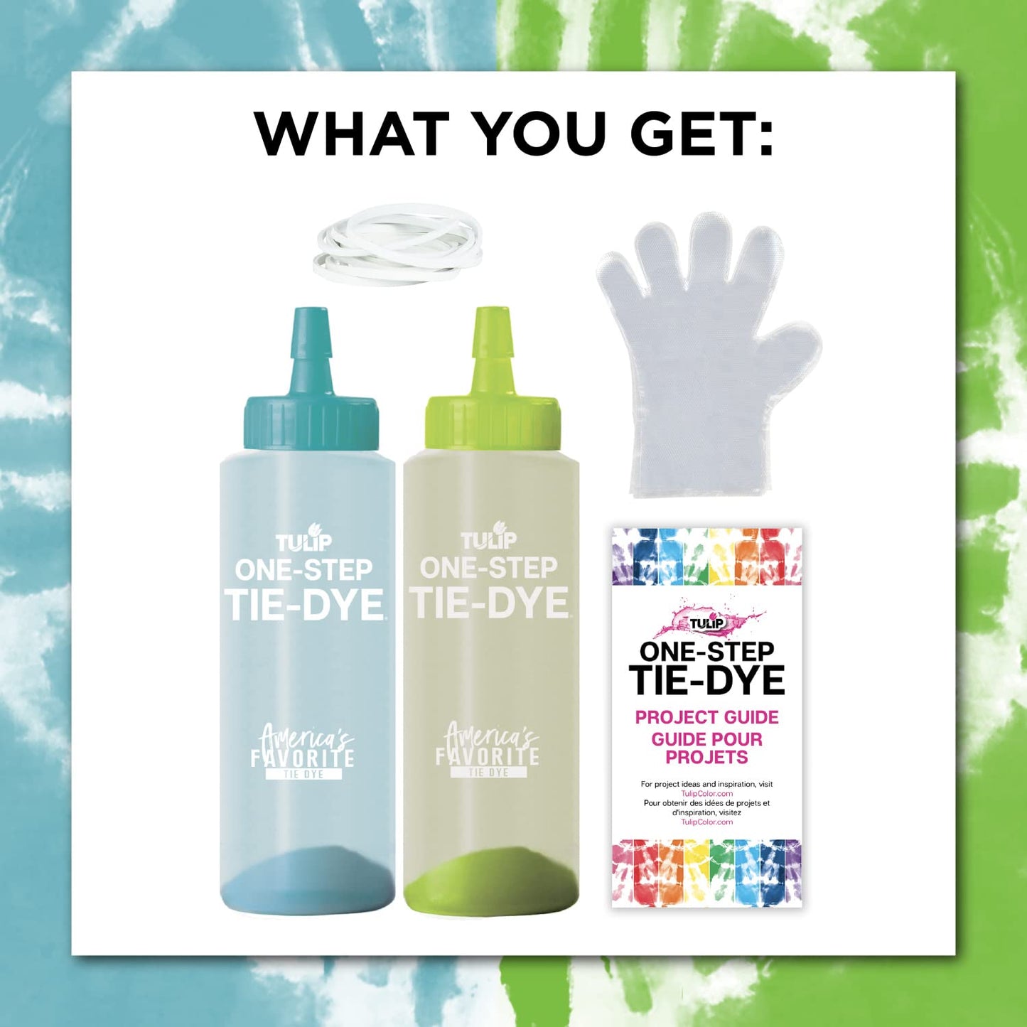 Tulip One Step Tie Dye Kit: Mini Neon Kit in Teal and Green