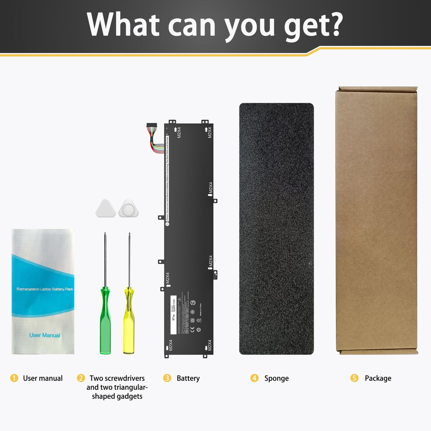 SLE-TECH 97Wh 6GTPY Laptop Battery for Dell XPS 15 9550 9560 9570 7590 Vostro 7500 7590 4GVGH 1P6KD 5XJ28 GPM03 P56F Inspiron 15 7500 7501 7590 7591 Precision 5520 5530 5540 5510 6-cell Laptop Battery