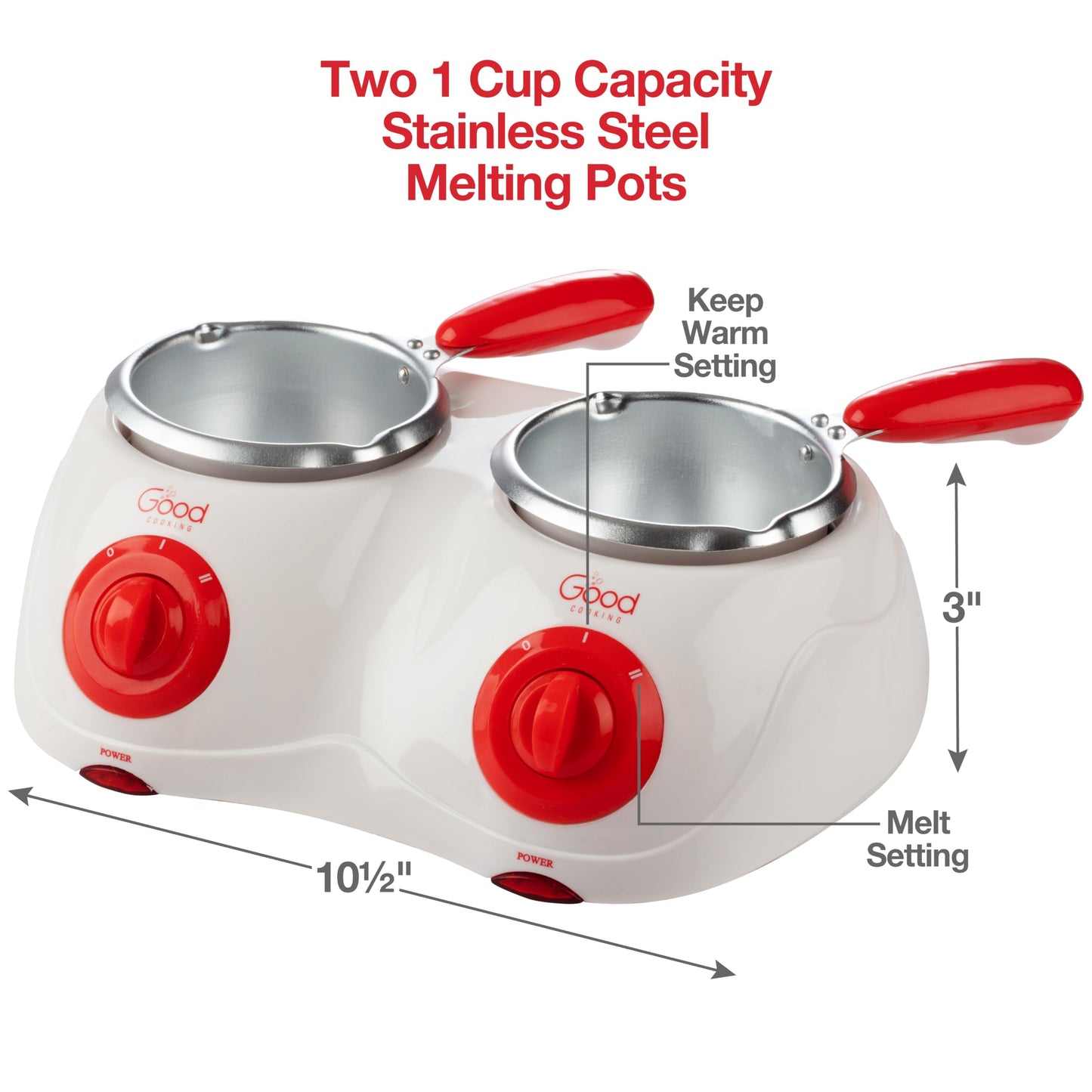 Dual Electric Chocolate Melting Pot Set- Halloween Candy Bar Making or Fondue Fountain Kit w/ 30 Bonus Accessories-Dip, Drizzle & Decorate Strawberries, Marshmallow, Snacks- Party Appetizers Desserts