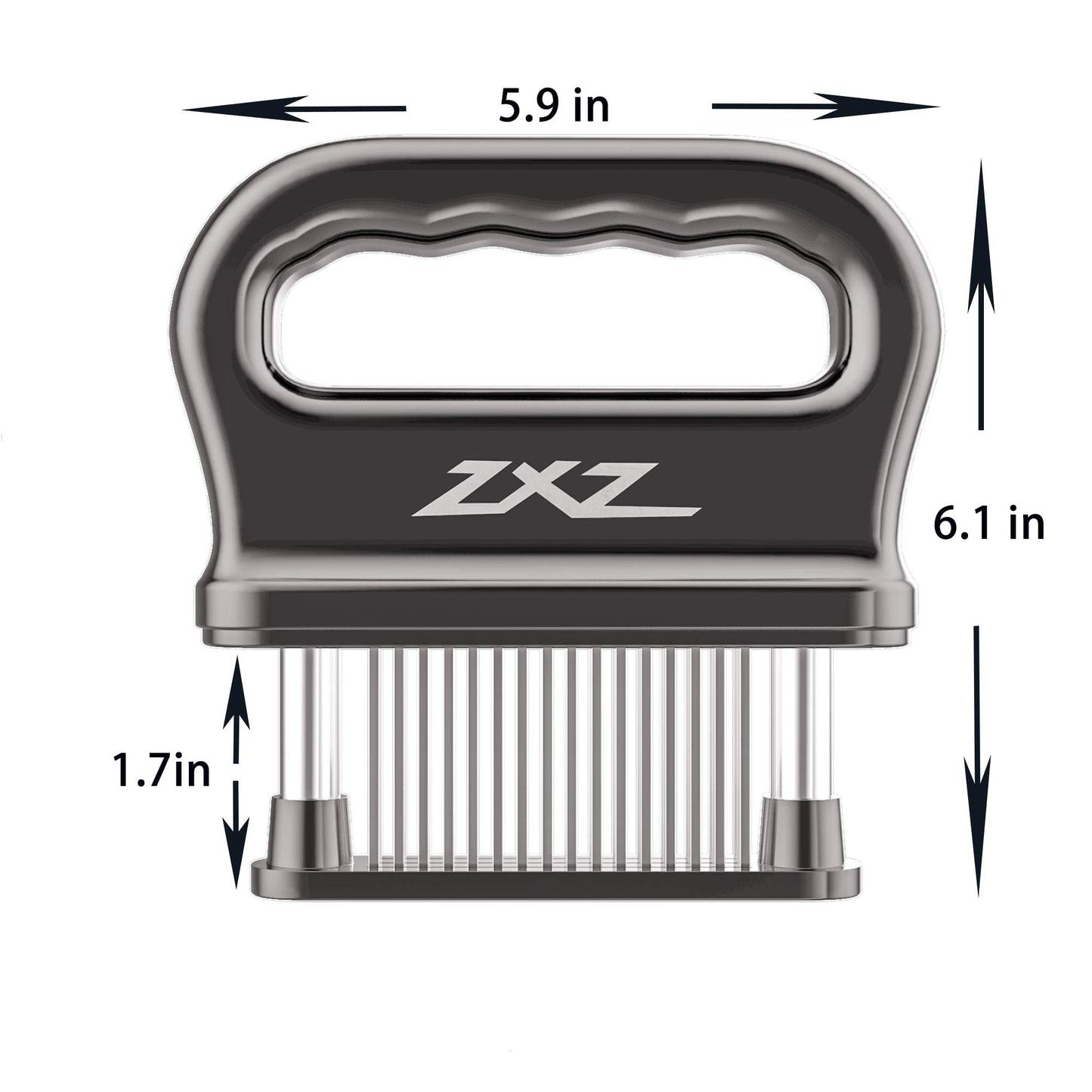 ZXZ Meat Tenderizer, 48 Stainless Steel Sharp Needle Blade, Heavy Duty Cooking Tool for Tenderizing Beef, Turkey, Chicken, Steak, Veal, Pork, Fish.