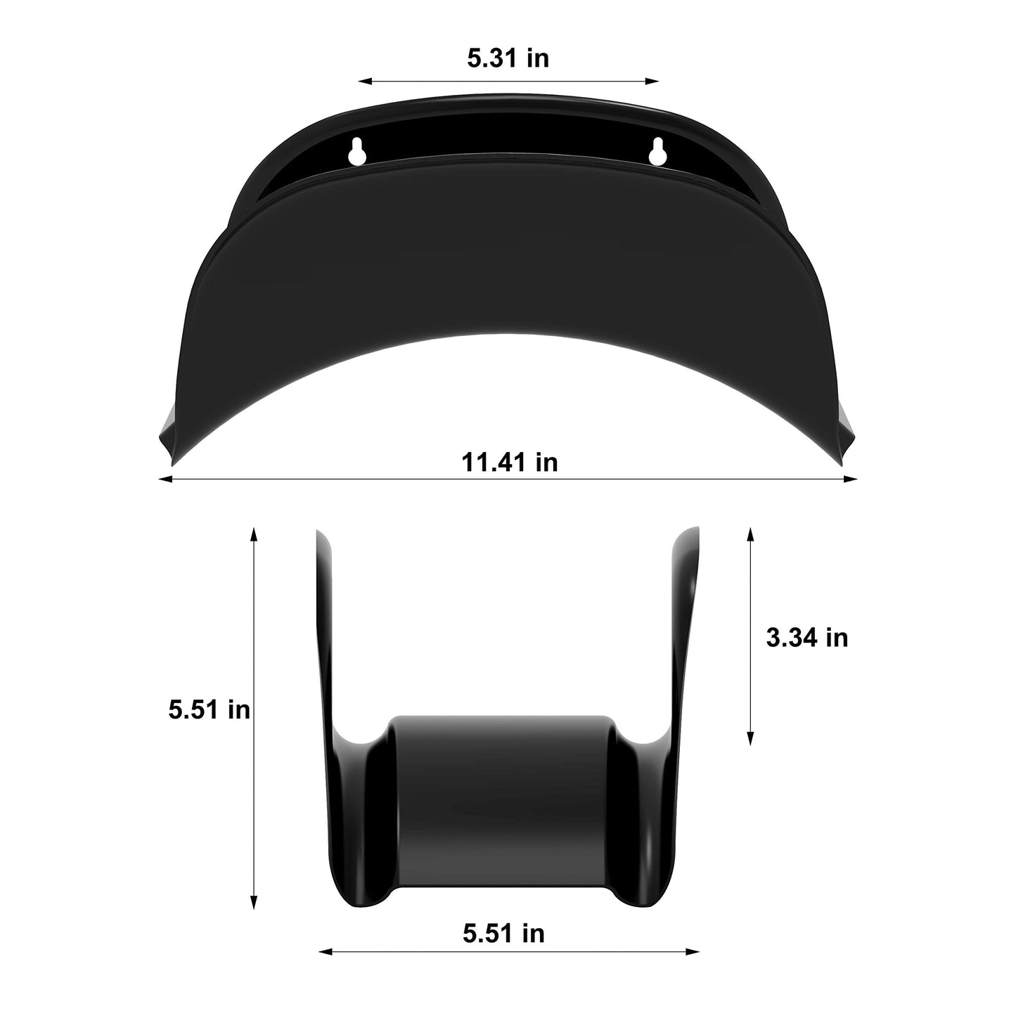 Gardzen Heavy Duty Hose Hanger Wall Mount, Hose Holder, Hook, Rack, Support for Outside, Black