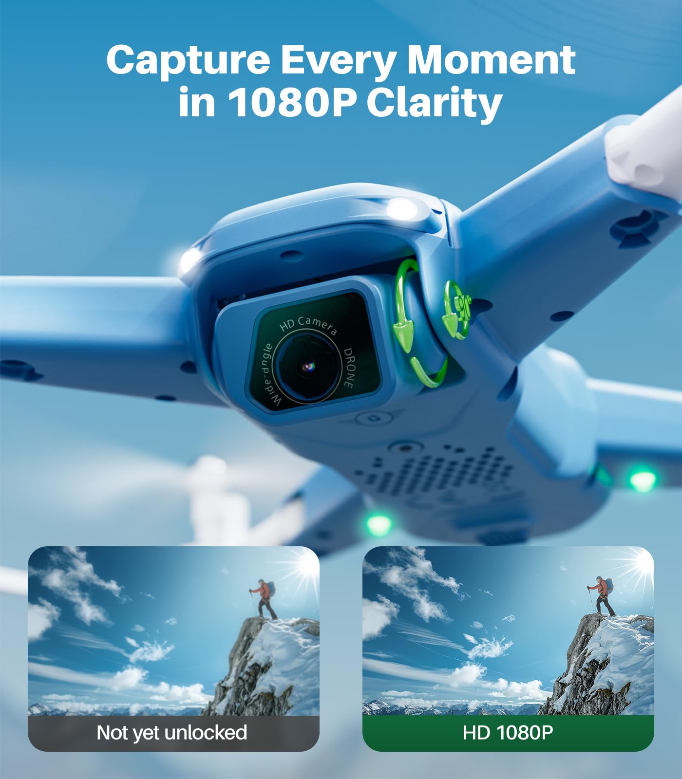 SYMA Drone with Camera 1080P HD FPV Foldable Drone for Kids and Adults, Quadcopter Toys Gifts with Optical Flow Positioning, 90°Adjustable Lens, 3D Flip, One Key Function, Headless Mode