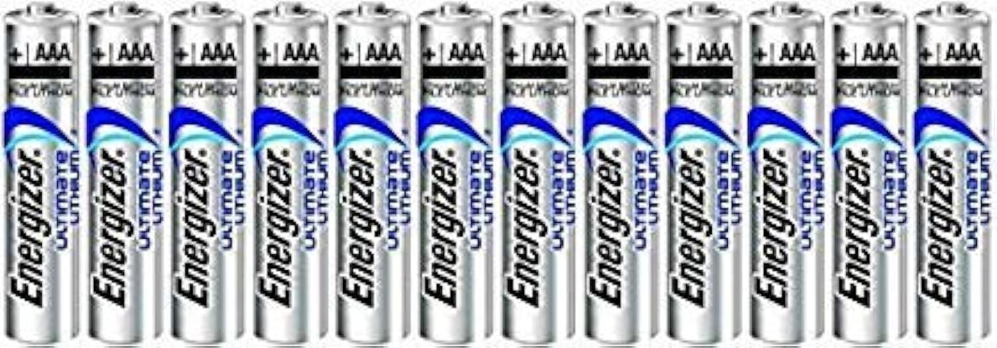 Energizer Ultimate Lithium AAA L92 Size Batteries - 12 Count (Pack of 1) -"Bulk Packaging"