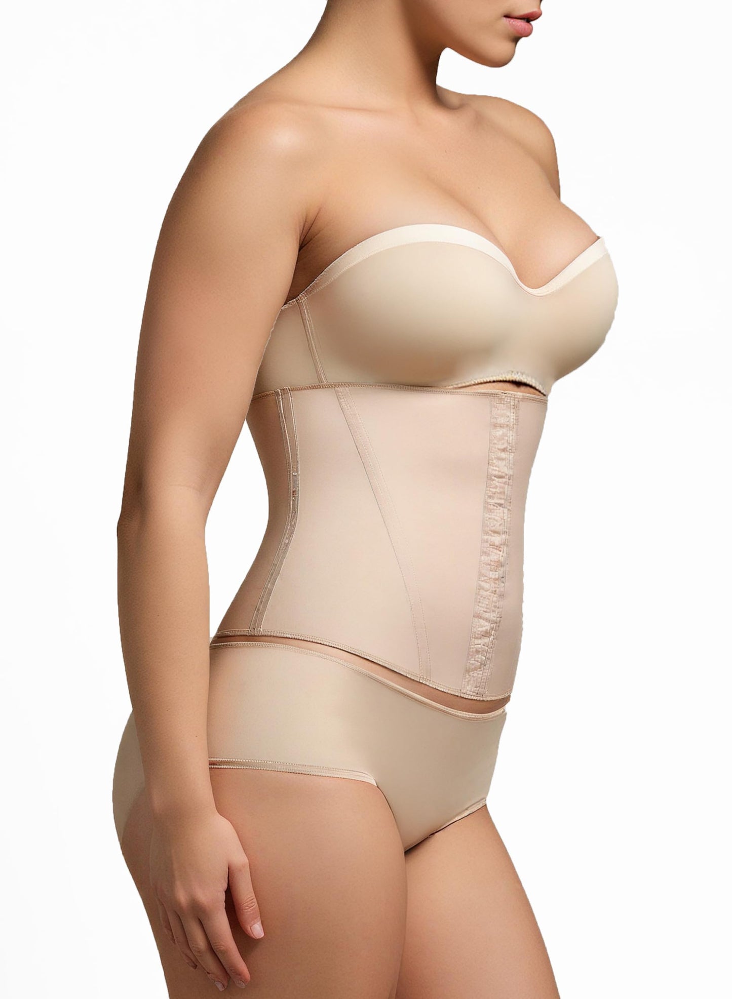Squeem Perfectly Curvy Waist Cincher - Firming Shapewear for Women - Tummy Control Waist Trainer & Shaper - Beige/Size: Small