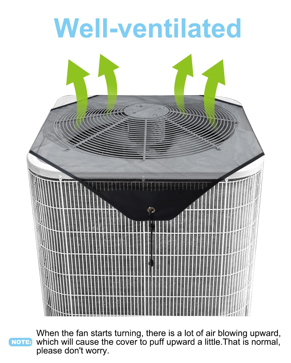 Aucanla Air Conditioner Covers for Outside Units, 28" x 28" Central AC Cover, Top Universal Mesh Cover Defender for All Seasons