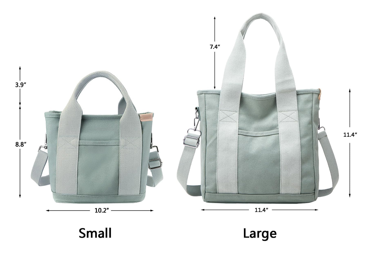 Small Tote Bag with Zipper Tote Bag for Women Canvas Crossbody Bag Shoulder Bag Satchel Hobo Bag Messenger Bag 2025