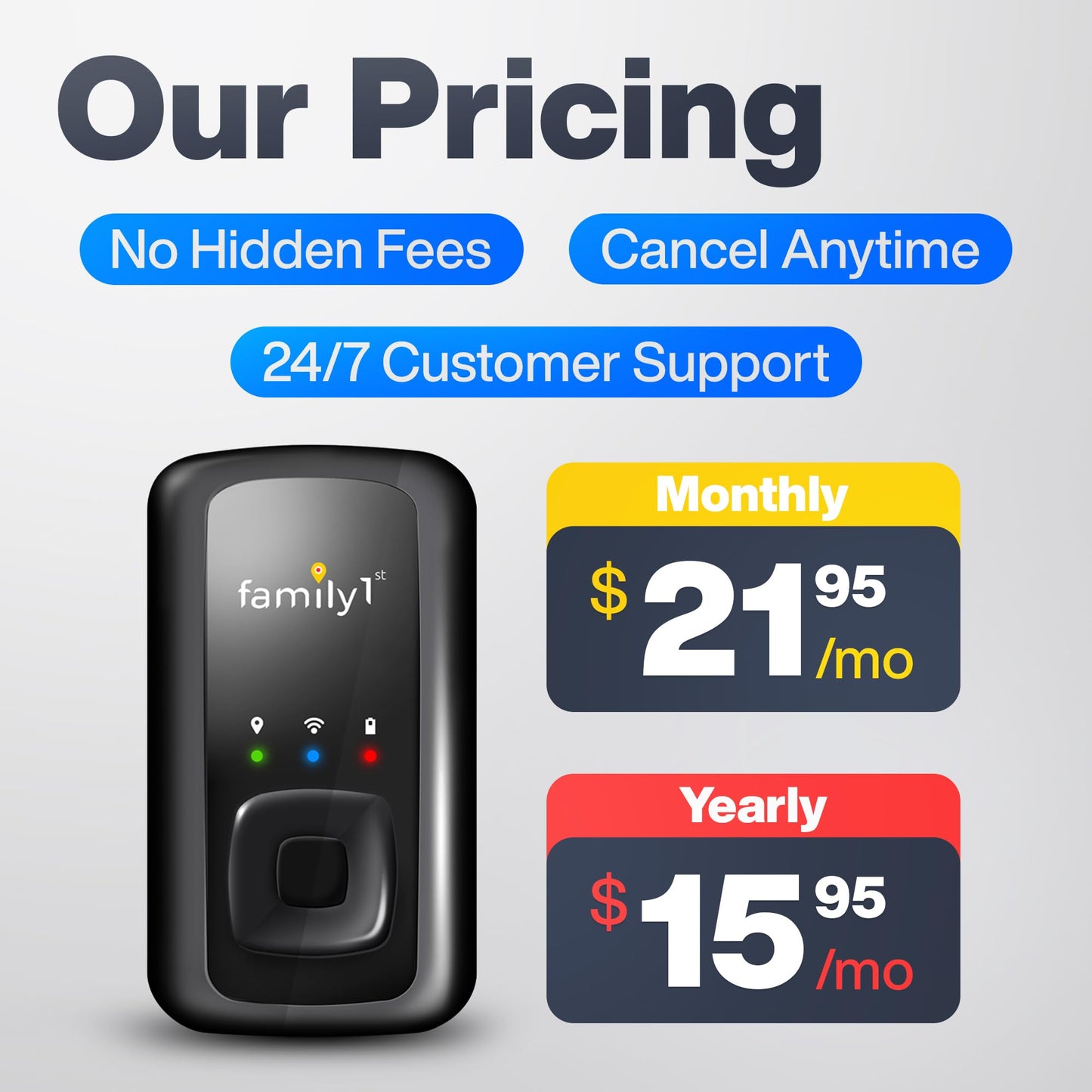 Family1st Portable Automobile GPS Trackers for Vehicles, Cars, Loved Ones, Real Time Tracking App, Up to 30 Days Battery Life, Hidden Tracking for Theft Protection & Subscription Needed.