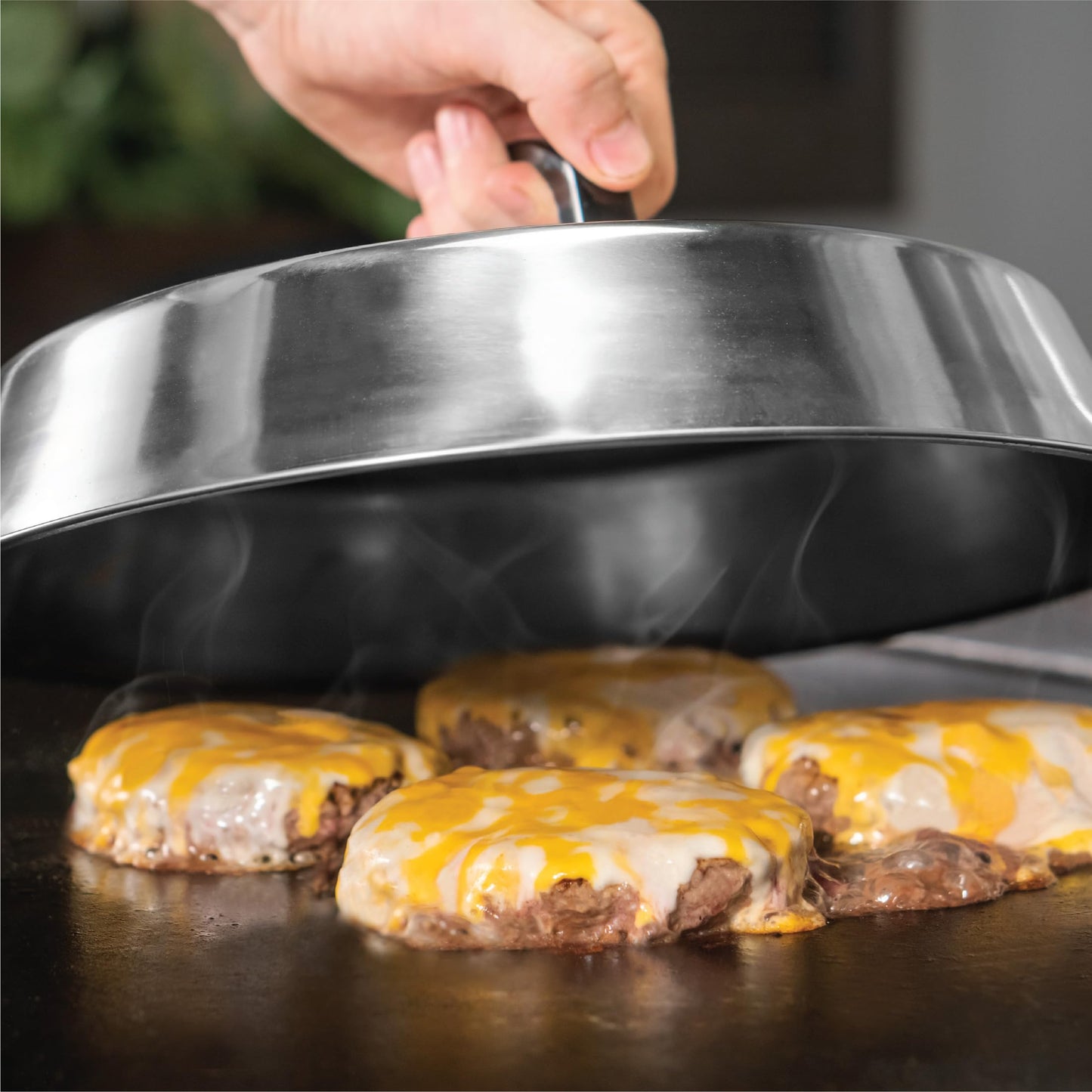 Blackstone 1780 12” Round Basting Cover, Stainless Steel