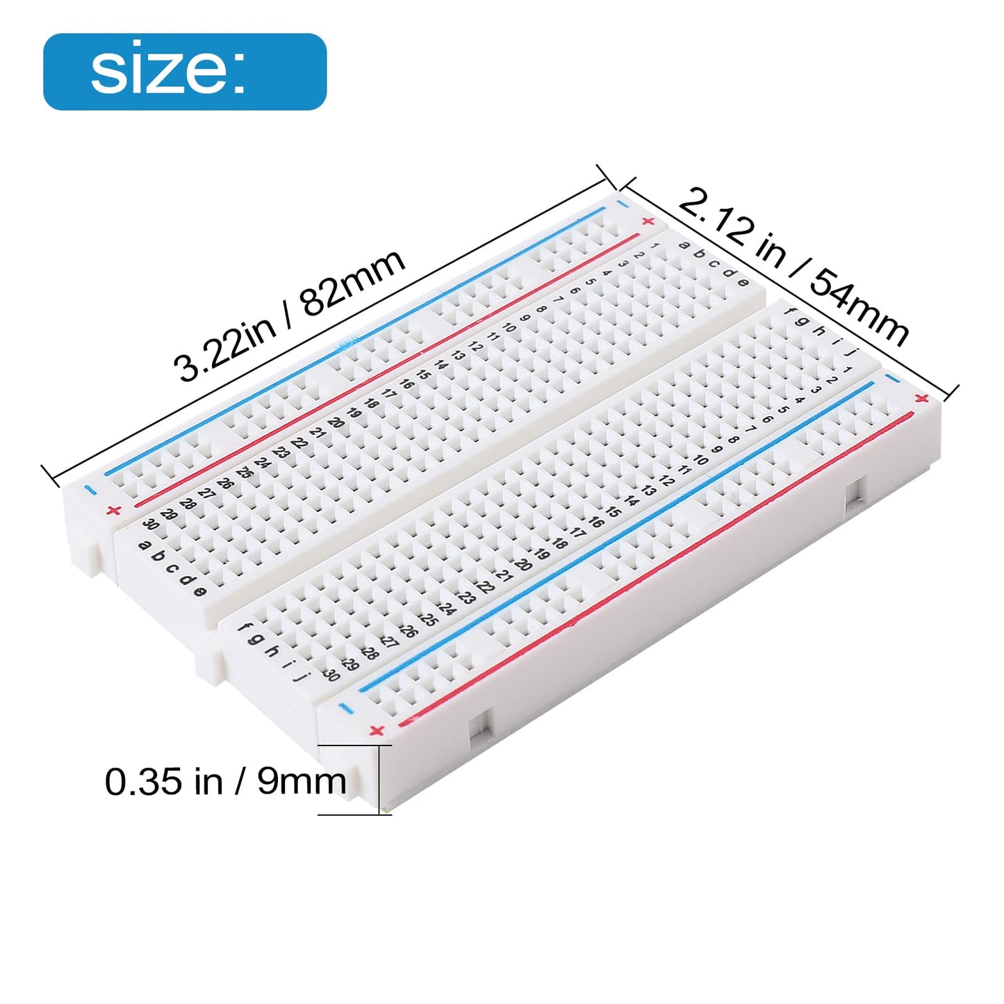 DEYUE breadboard Set Prototype Board - 6 PCS 400 Pin Solderless Board Kit for Raspberry pi and Arduino Project