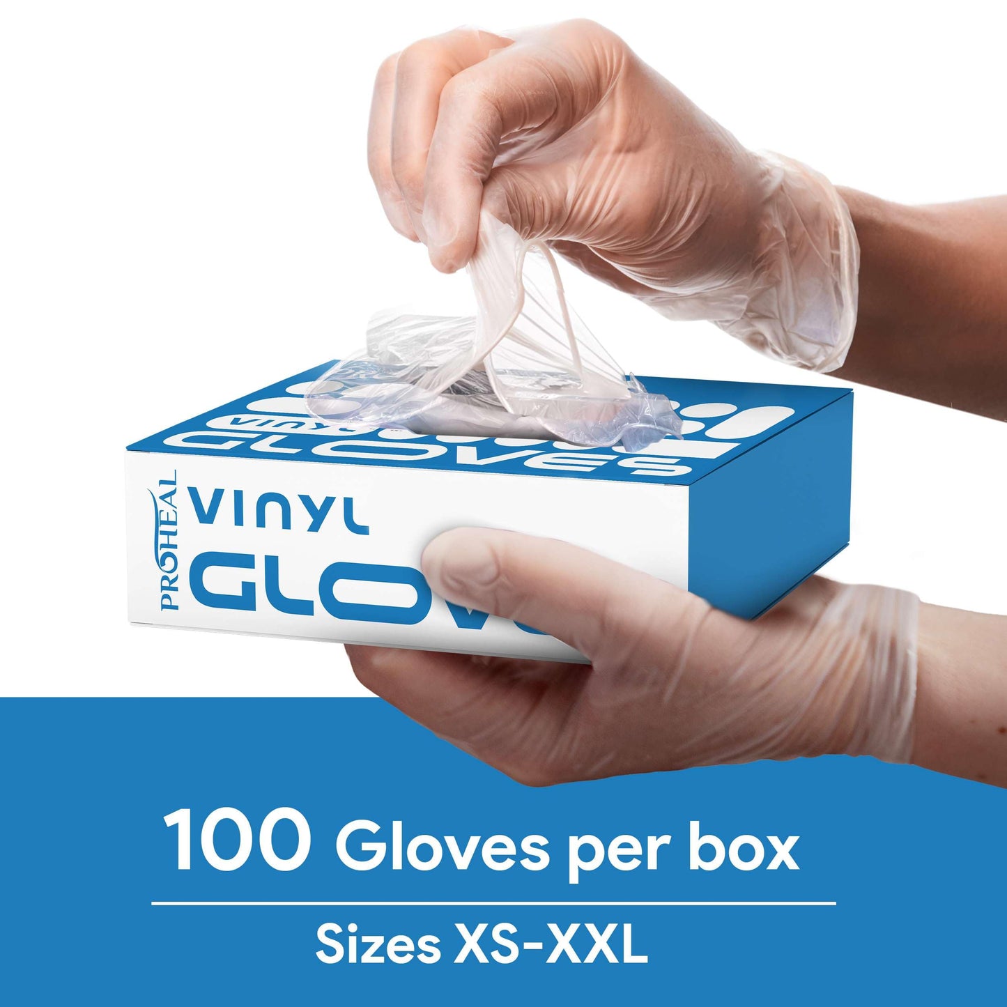 Vinyl Disposable Gloves Large - 100 Clear Food Safe Cooking and Household Cleaning Gloves - Powder-Free and Latex-Free Kitchen Glove for Meal Prep and Food Service