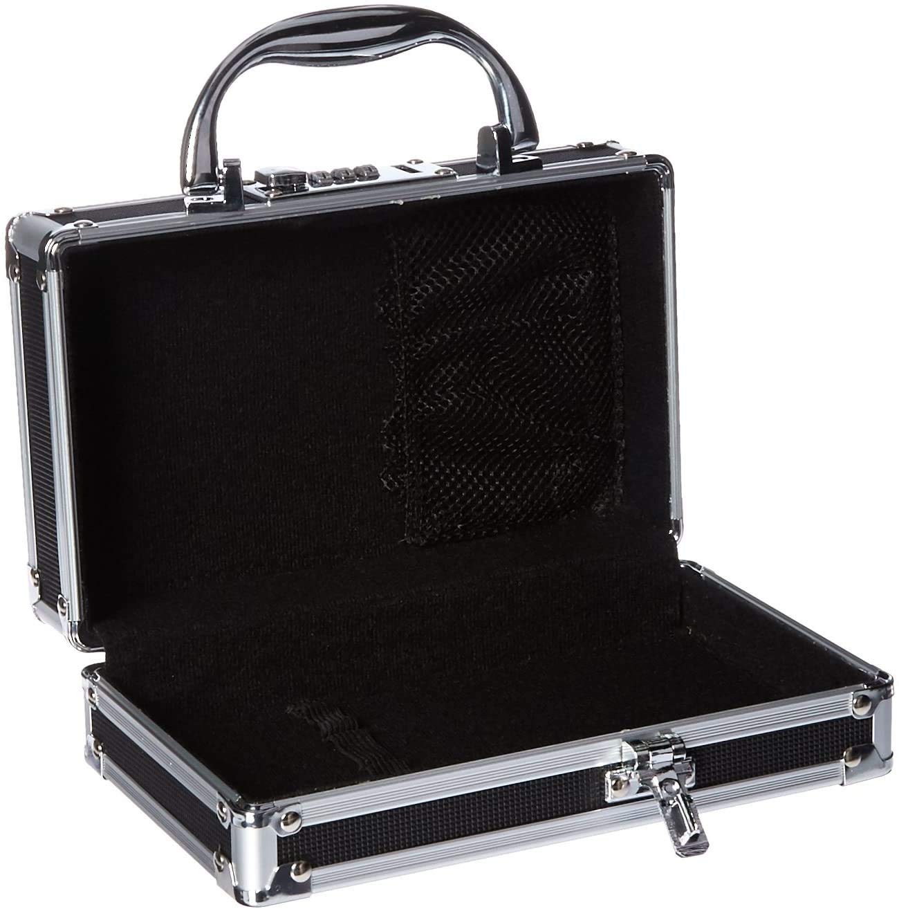 Vaultz Medicine Safe Case w/Combination Lock - Pack of 1 Cases, 8.35 x 5 x 2.5" - Black