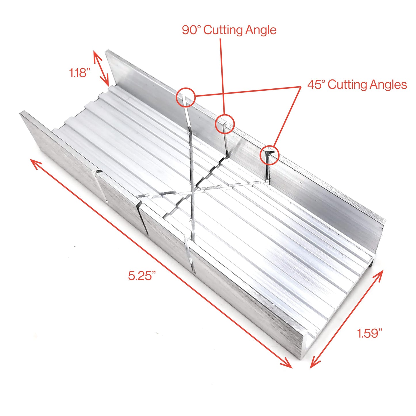 Excel Blades 6-Inch Metal Mitre Box Set – Aluminum & Steel Precision Cutting Tool with K5 Handle & Razor Pull Saw for Wood, Plastic & Soft Metals – 45° & 90° Cutting Angles, Made in USA
