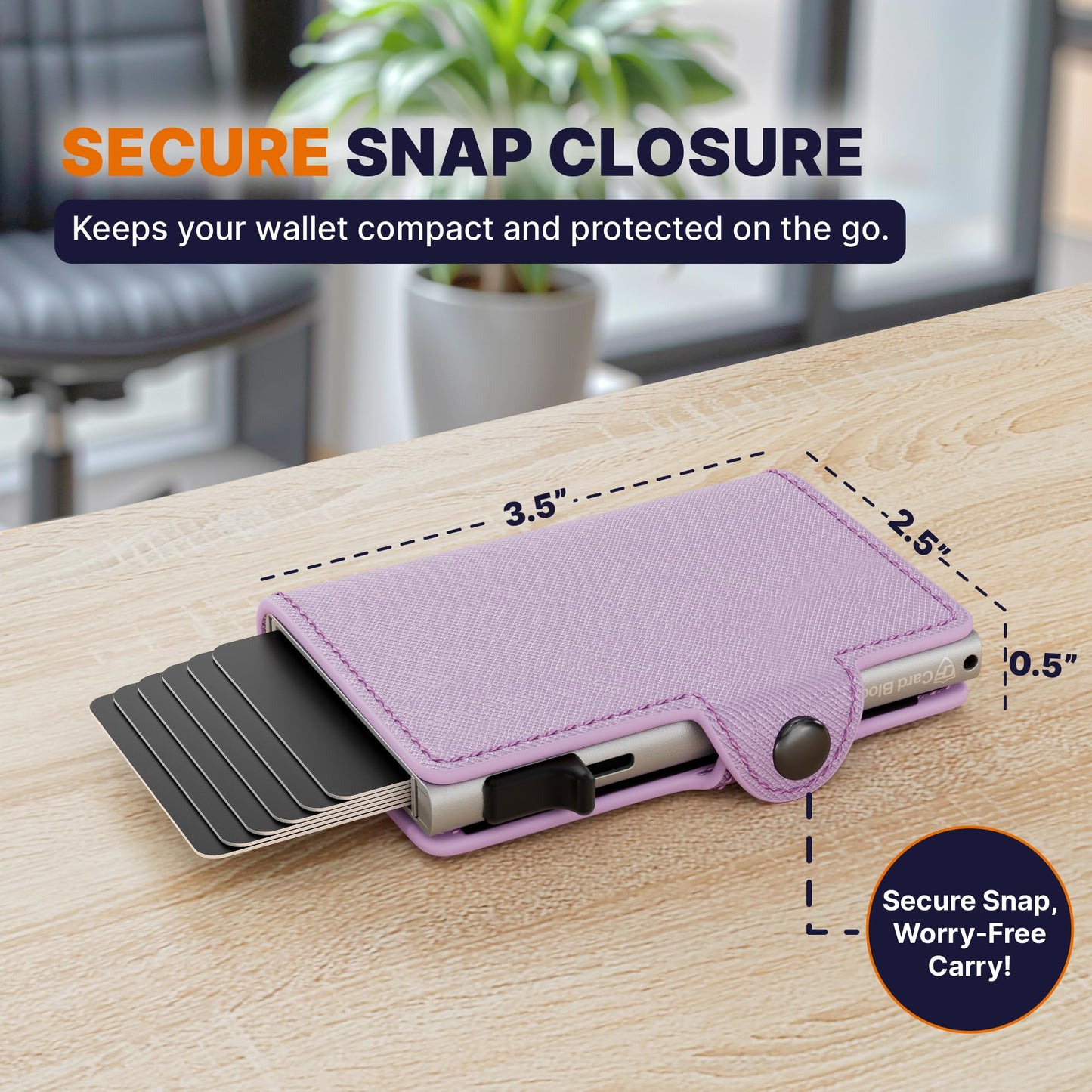 Conceal Plus Small RFID Wallet Women, Slim Compact Travel RFID Blocking Credit Card Holder Womens Wallet, Smart Pop Up RFID Minimalist Card Case, Capacity 6-10 Cards Plus Cash & ID