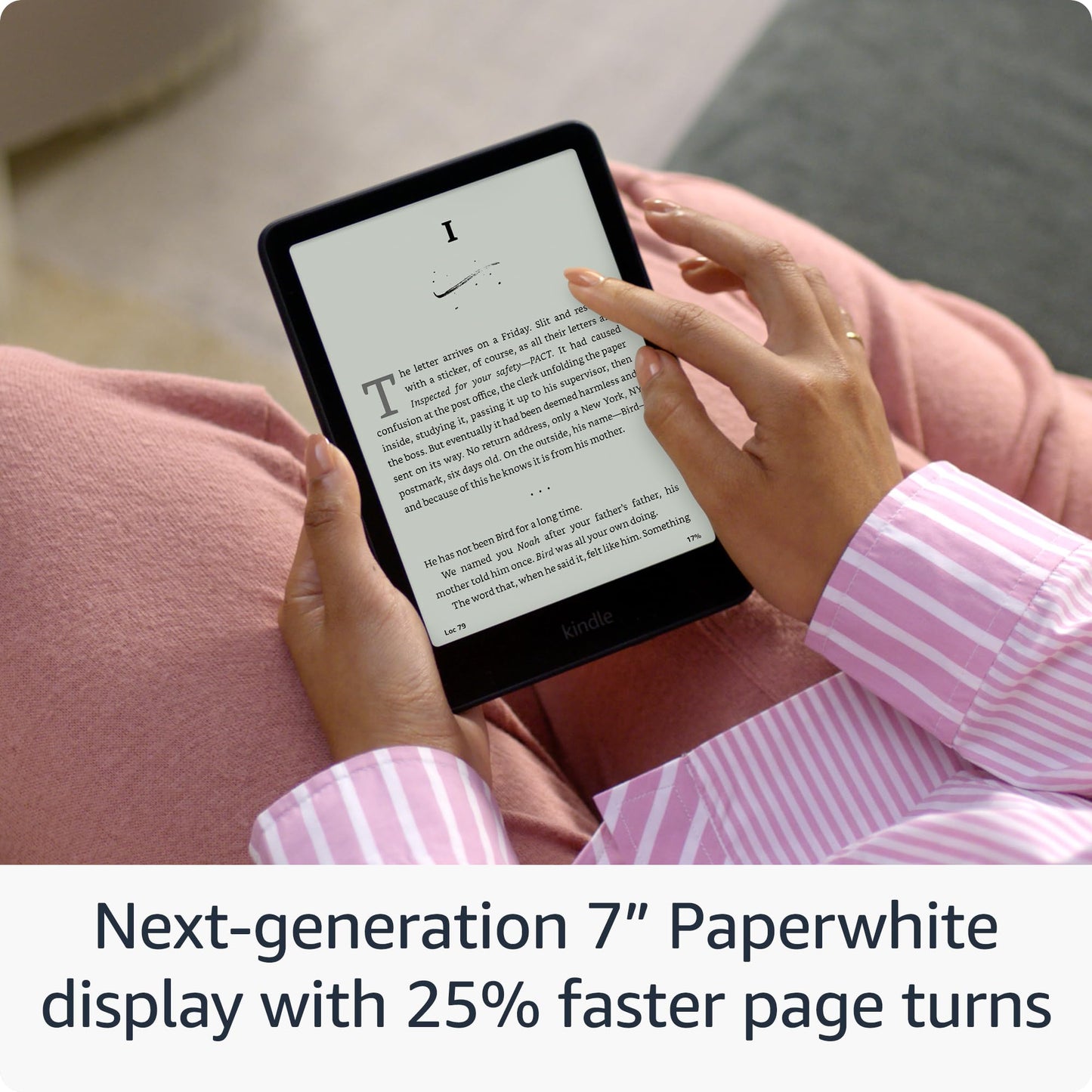 Amazon Kindle Paperwhite 16GB (newest model) – Our fastest Kindle ever, with new 7" glare-free display and weeks of battery life – Black