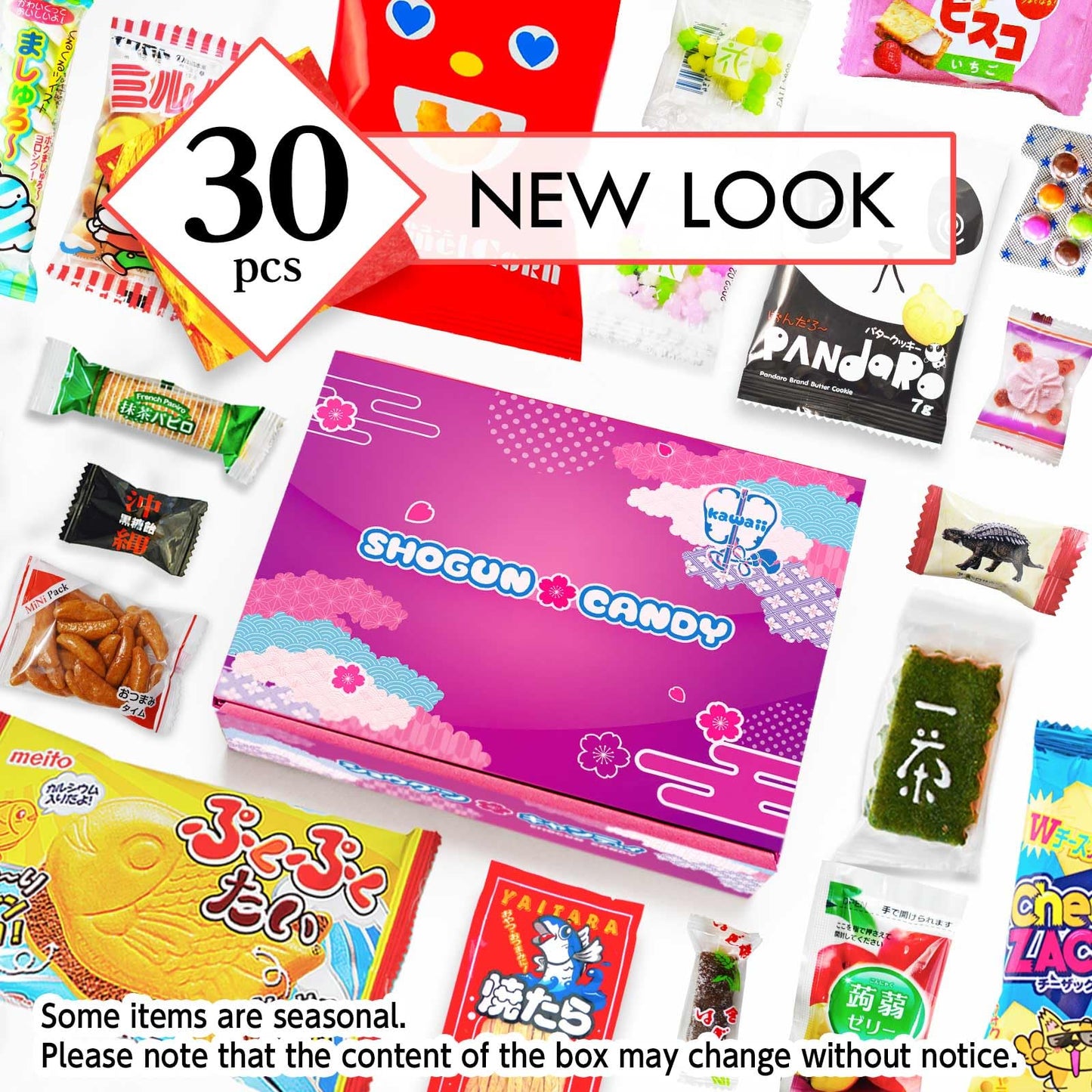 SHOGUN CANDY Box Japanese Snacks & Candy 30 Pieces Variety Dagashi Assortment