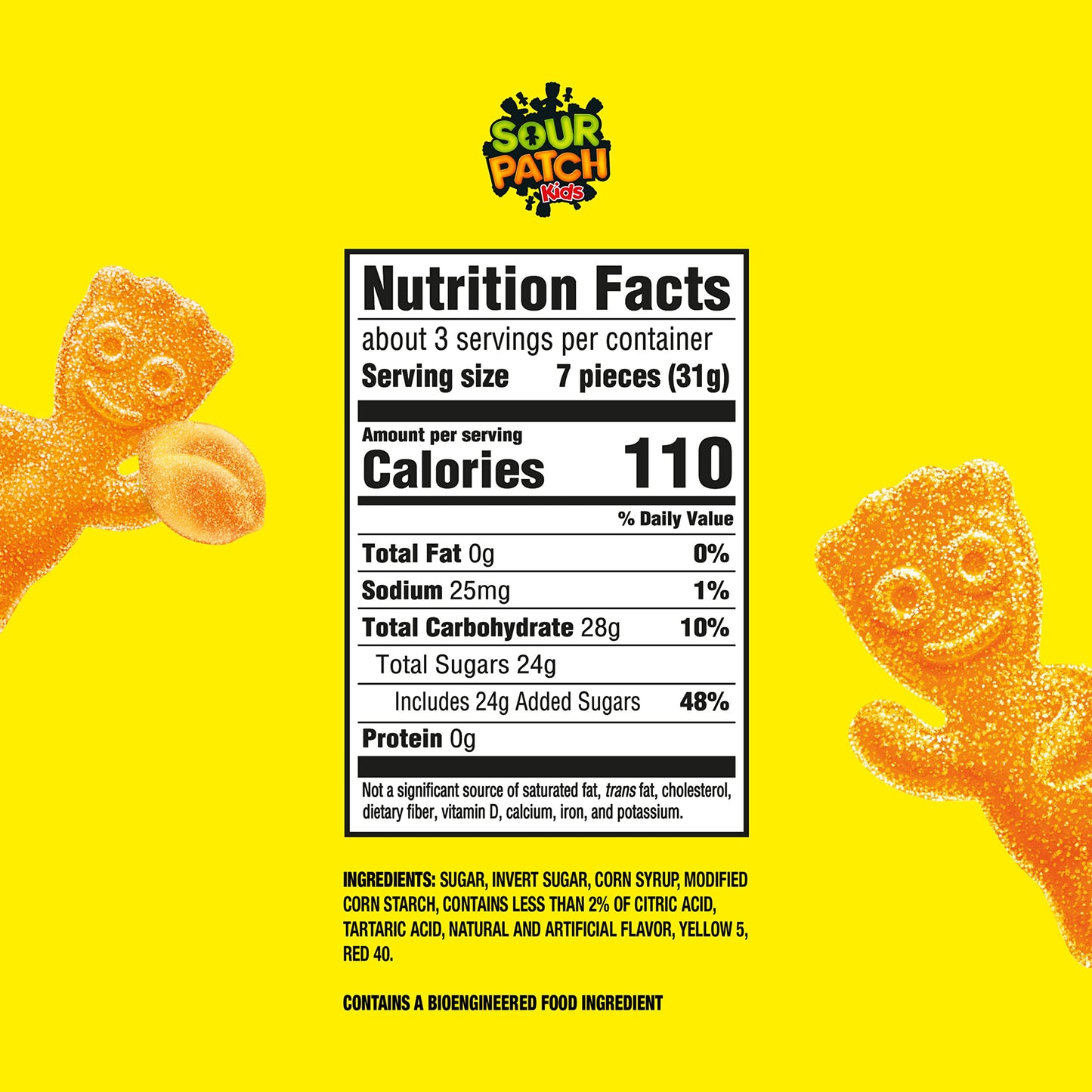SOUR PATCH KIDS Peach Soft & Chewy Candy, Bulk Candy, 12 - 3.56 oz Bags