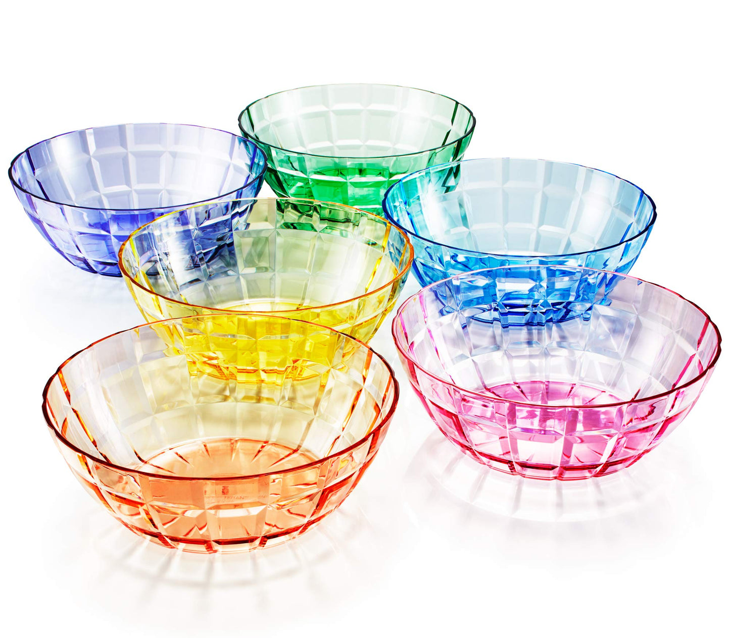 SCANDINOVIA - 13oz Unbreakable Premium Bowls Set Of 6 - Made in Japan - Super Grade Acrylic Plastic - Perfect for Gifts - Dishwasher Safe - Serving Ice Cream Candy Cereal Cereal Popcorn Salad Reusable