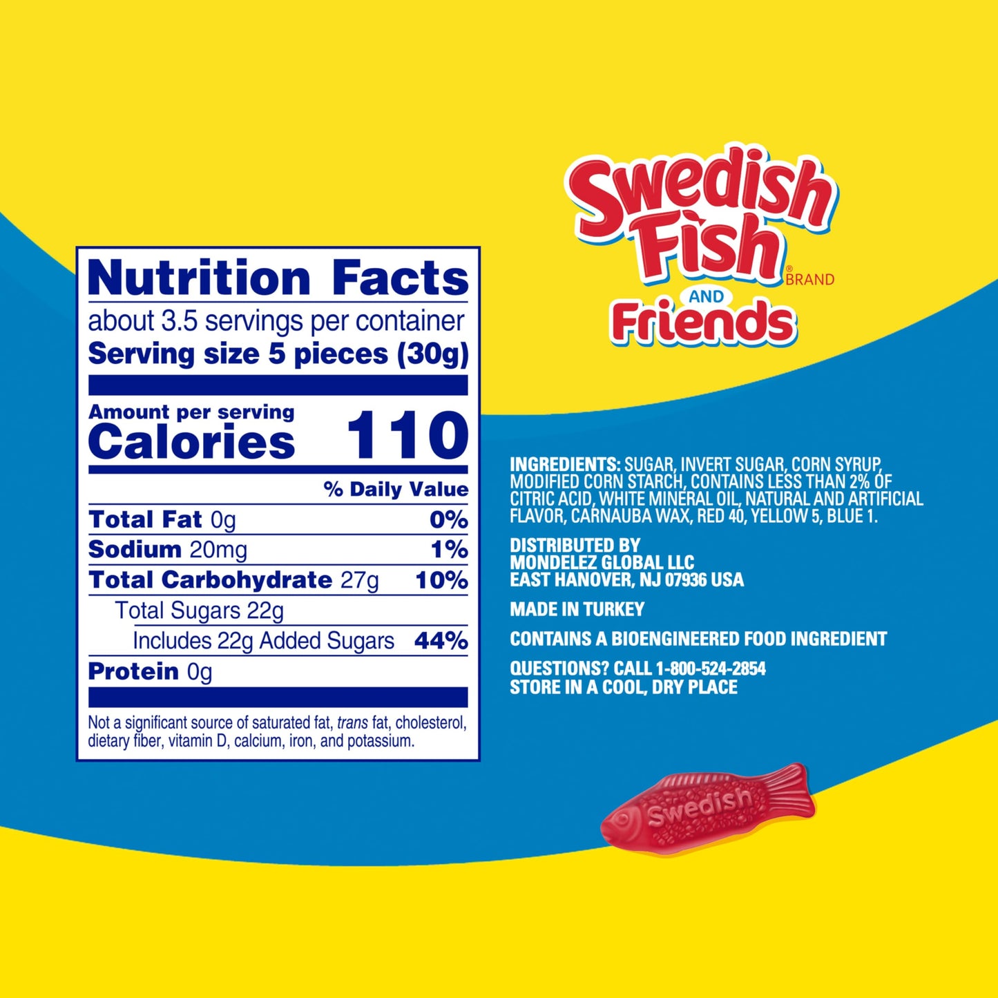 SWEDISH FISH and Friends Soft & Chewy Candy, Bulk Candy, 12-3.59 oz Bags