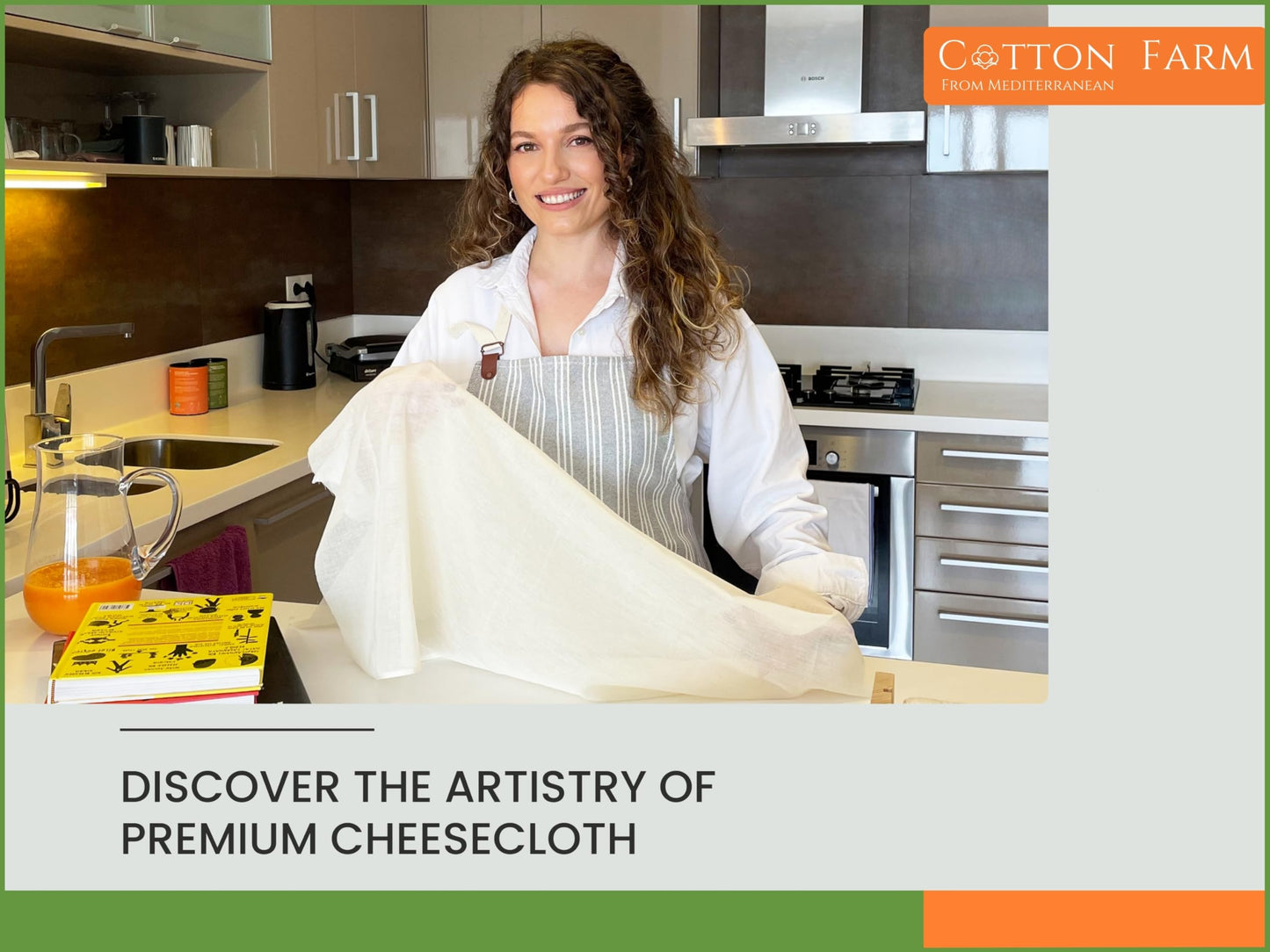 Cotton Farm Grade 100 XL Cheese Cloths - Straining & More; 36x36 Inch; 100% Unbleached Cotton Cheesecloth; Reusable with Hemmed 2 Edges; Ultra-Dense (the finest) Butter Muslin