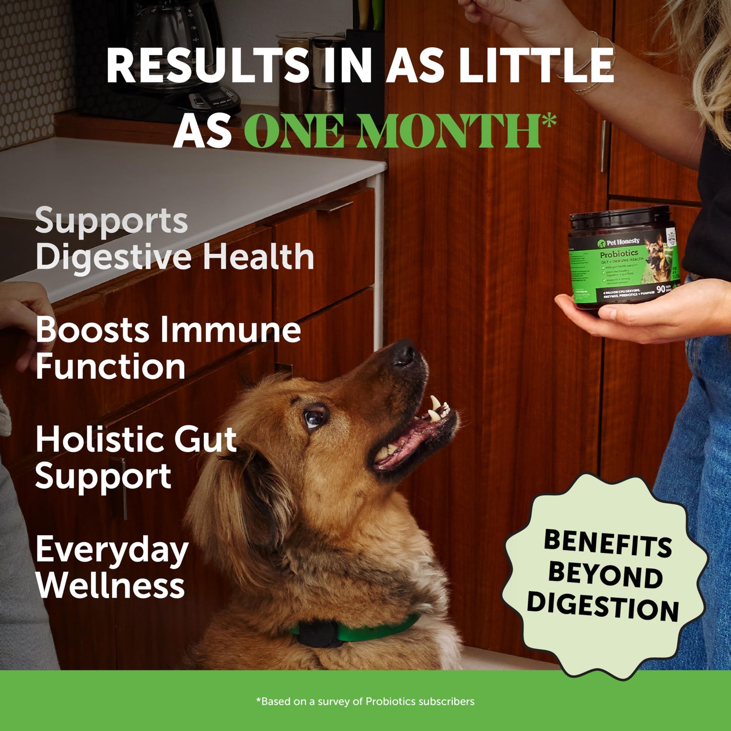Probiotics for Dogs for Occasional Diarrhea & Bowel Support, Digestive Enzymes with Prebiotics for Gut Health for Dogs, Immunity Health & Itch Relief (Duck 90 ct)