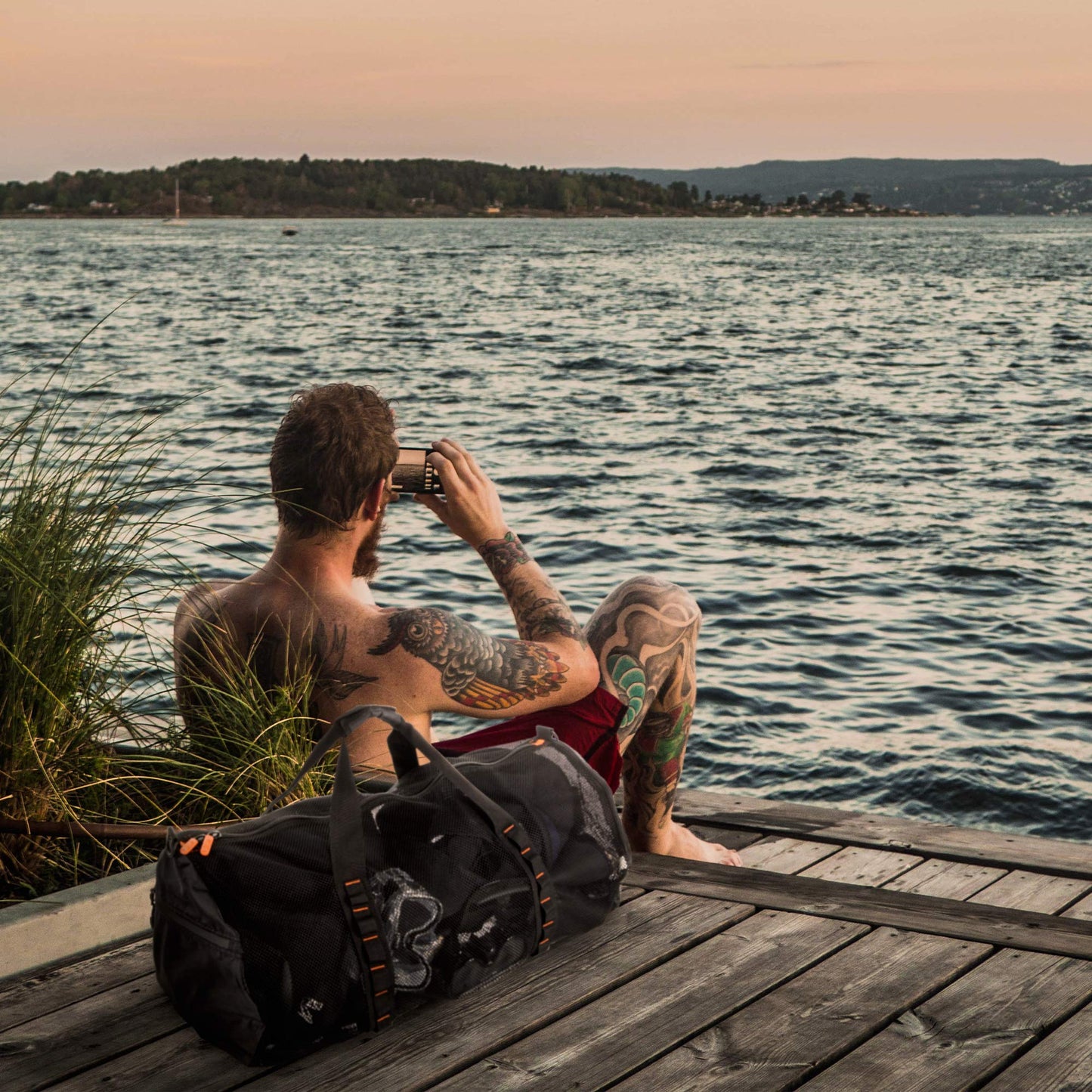 Fitdom 90L Large Mesh Duffle Bag for Scuba Dive or Snorkel Equipment. Best for Water Sports & Beach Activities like Swimming, Diving & Snorkeling. Perfect for Travel, Storage Swim Gym Gears & Balls