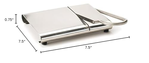 RSVP International Endurance Collection Cheese Slicer, Guillotine Style Sleek Modern Design, Stainless Steel Blade, Non-Skid Feet, Dishwasher Safe, 7x5.25" Base, 4" Blade