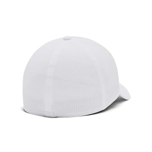 Under Armour Men's Iso-Chill ArmourVent Stretch Fit Hat, (101) White / / White, Large/X-Large